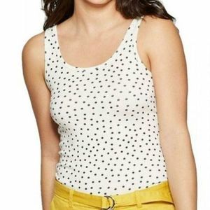 A New Day Polka Dot Fitted Tank NWT